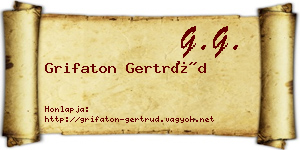 Grifaton Gertrúd névjegykártya